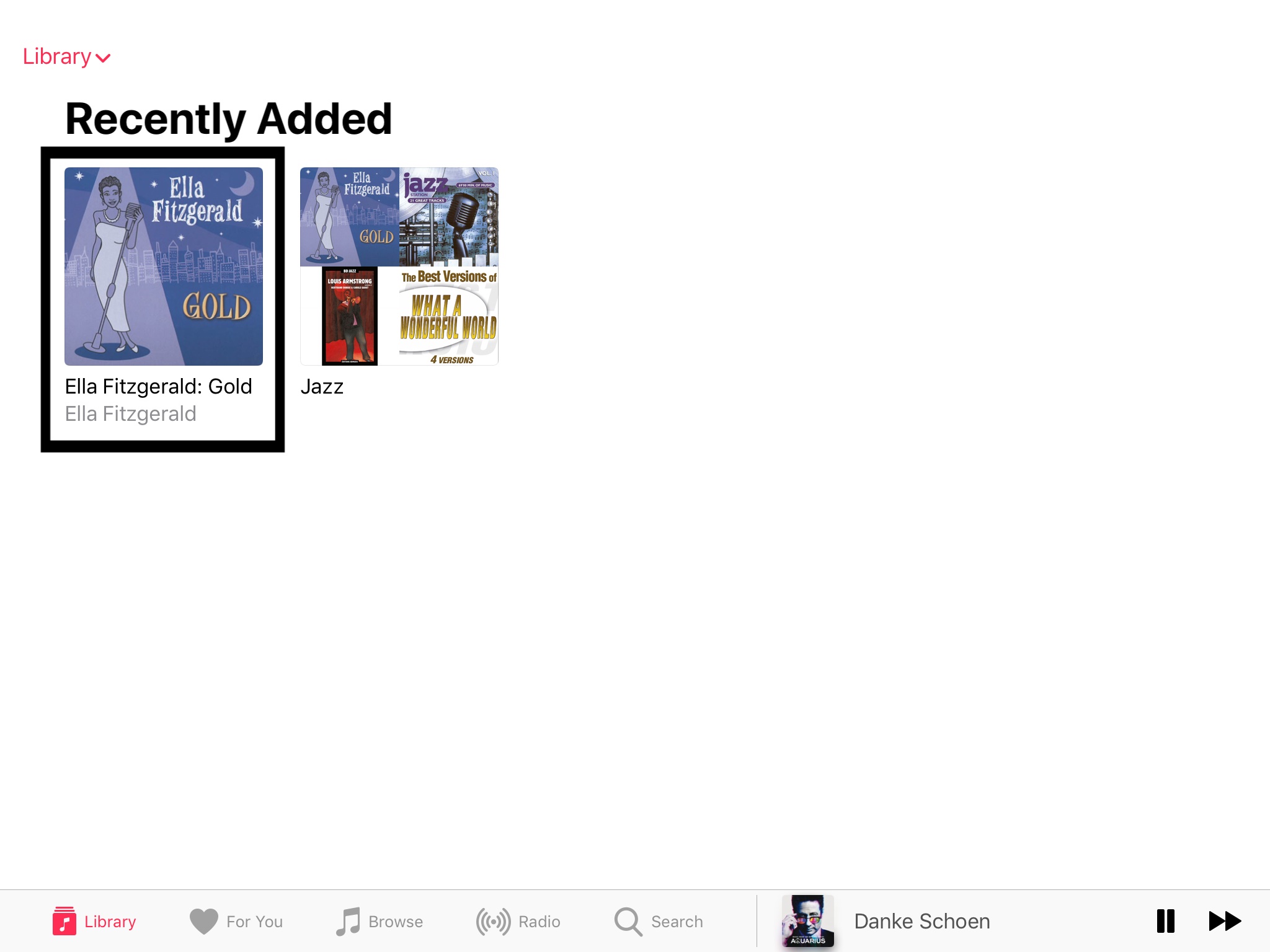 Tap the playlist you want to listen to in the music app on ipad